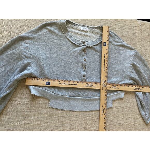 Lovers + Friends Oversized Henley Pullover Cotton XS - Picture 4 of 9